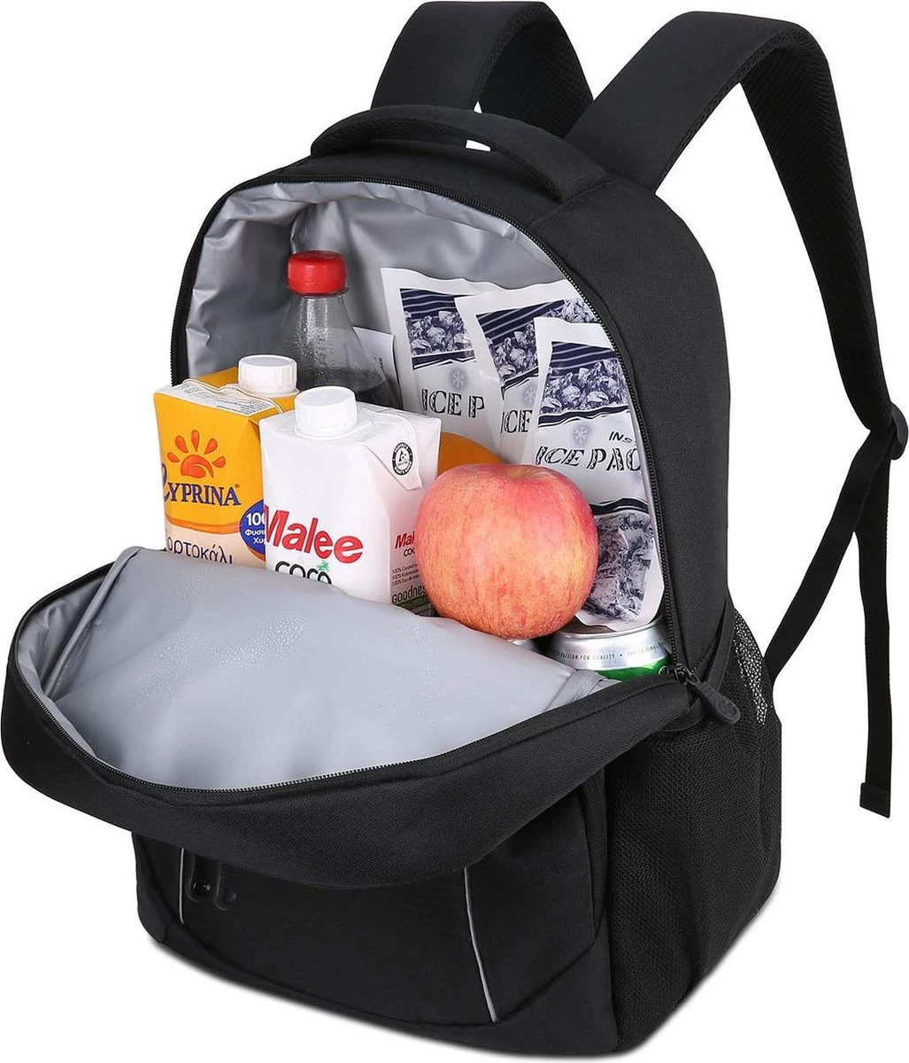 Koelrugtas - 23L - Wandelrugzak - Dagrugzak - Outdoor Rugzak - Dames & Heren - Zwart - Afbeelding 3