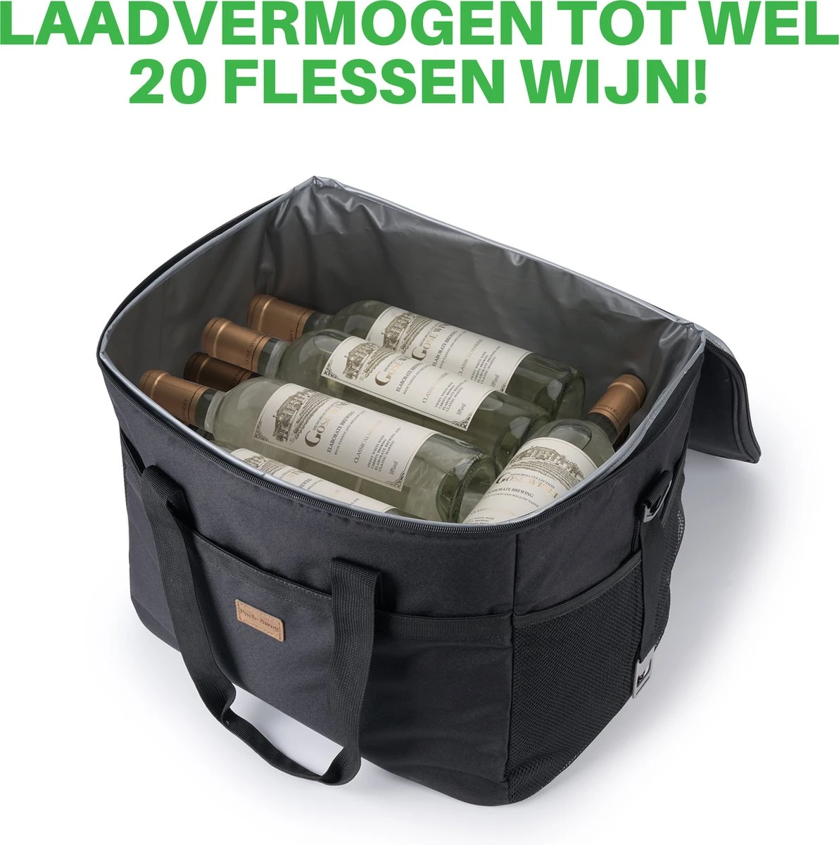 Packaway 4 Laags Geïsoleerde Koeltas - Lunchtas 40 Liter - Zwart - Afbeelding 15