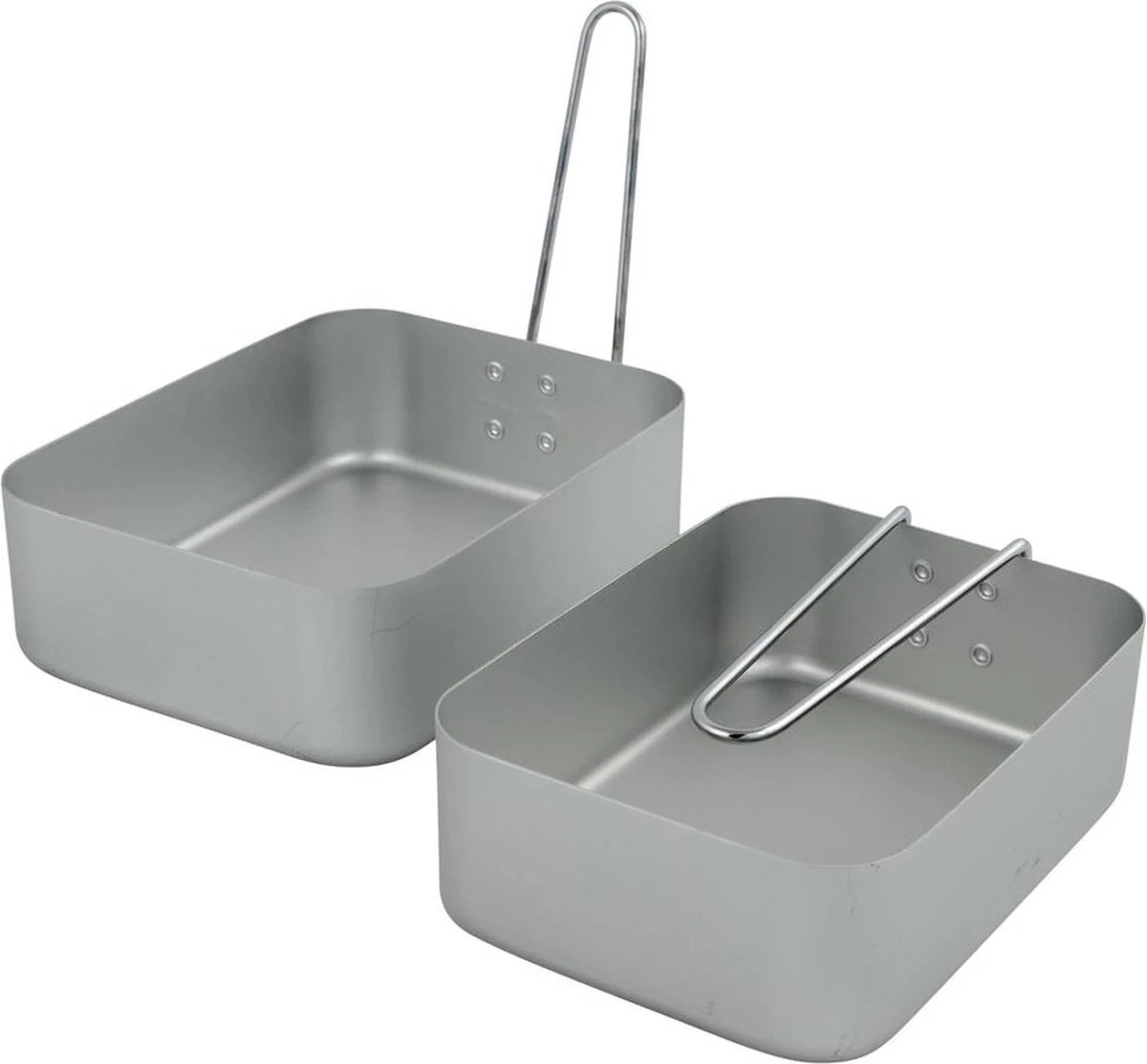 Camping Pannenset - Mess Tin - 2-Delig - Aluminium - Gamelle - Outdoor Cooking - Afbeelding 2