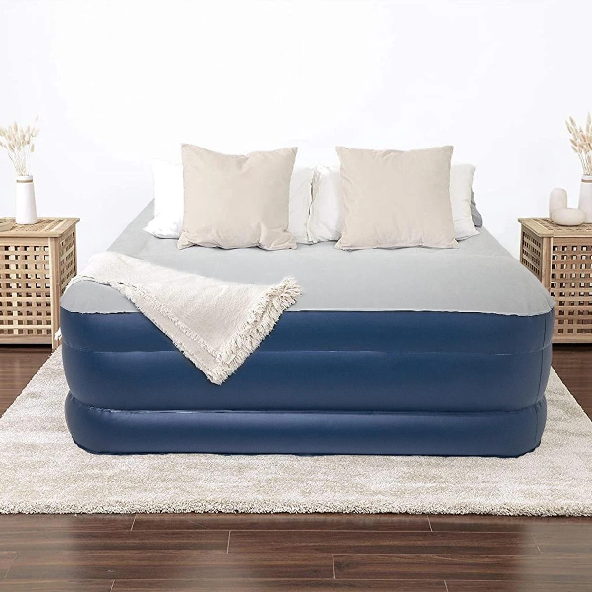 LifeGoods Luchtbed - 2 Persoons - Met Ingebouwde Pomp - Incl. Draagtas En Reparatiekit - Afbeelding 7