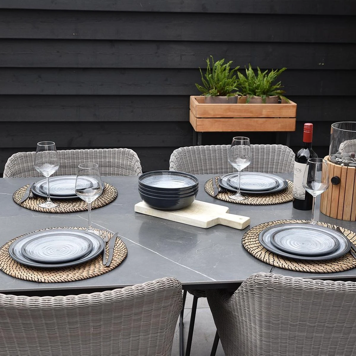 Travellife Jávea Serviesset - 16-delig - Donkergrijs - Afbeelding 3