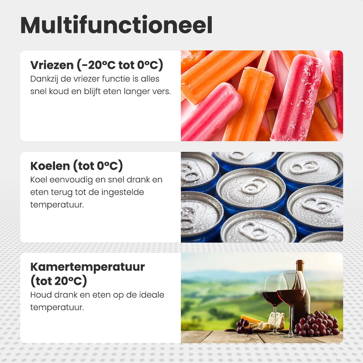Auronic Elektrische Koelbox - 40.5L - Compressor - 12V En 240V - Grijs - Afbeelding 4