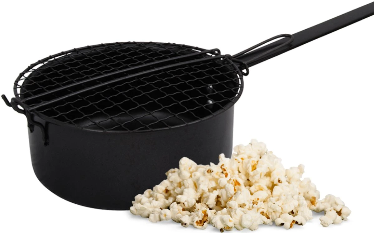 3BMT Popcorn Pan Voor Kampvuur - Met Popcorn Mais - Ook Voor BBQ