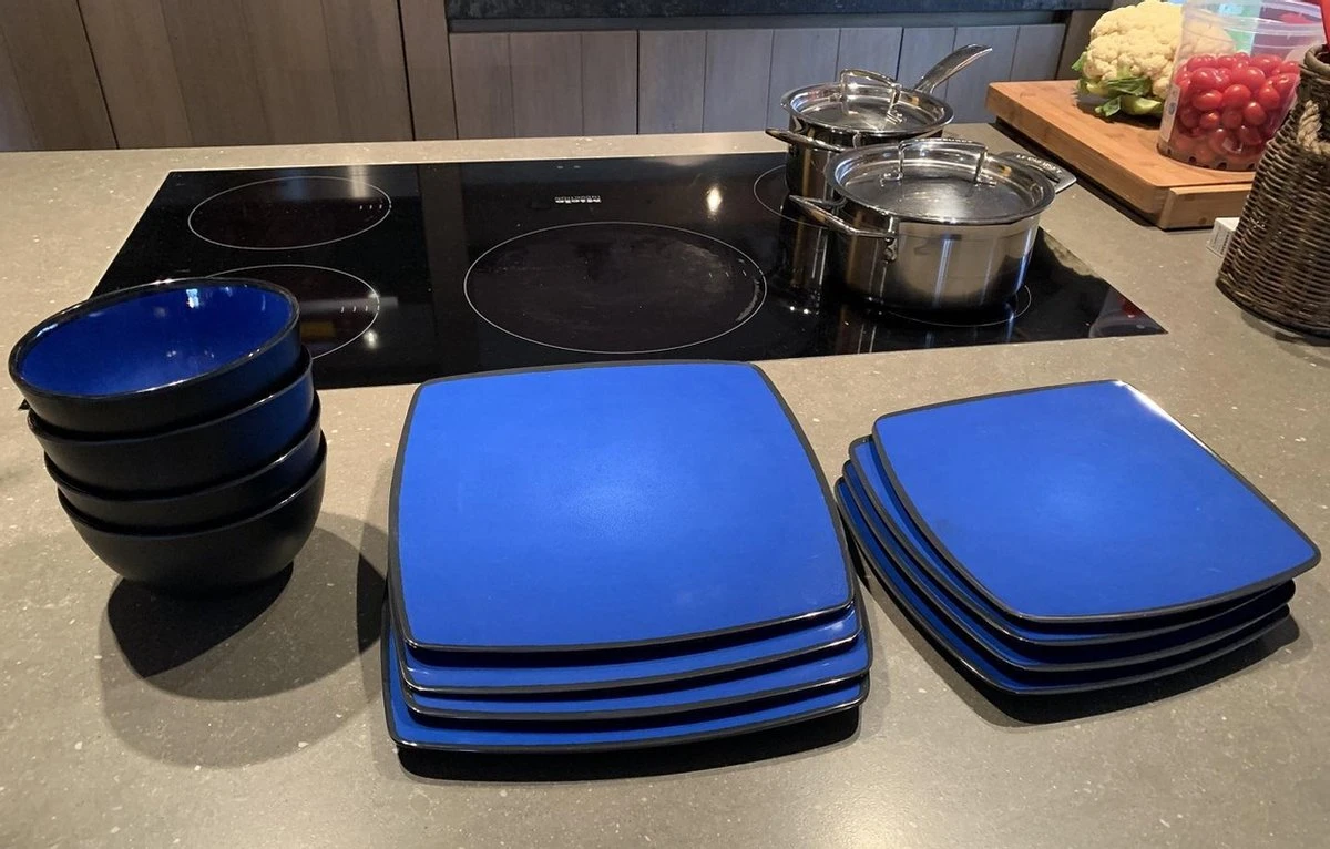 Camping Servies - 12 Delig – 100% Melamine Servies Set – Campingservies – Melamine Servies - Blue Ocean - Afbeelding 5