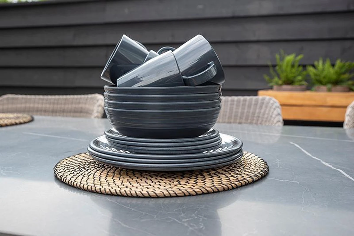 Travellife Jávea Serviesset - 16-delig - Donkergrijs - Afbeelding 5