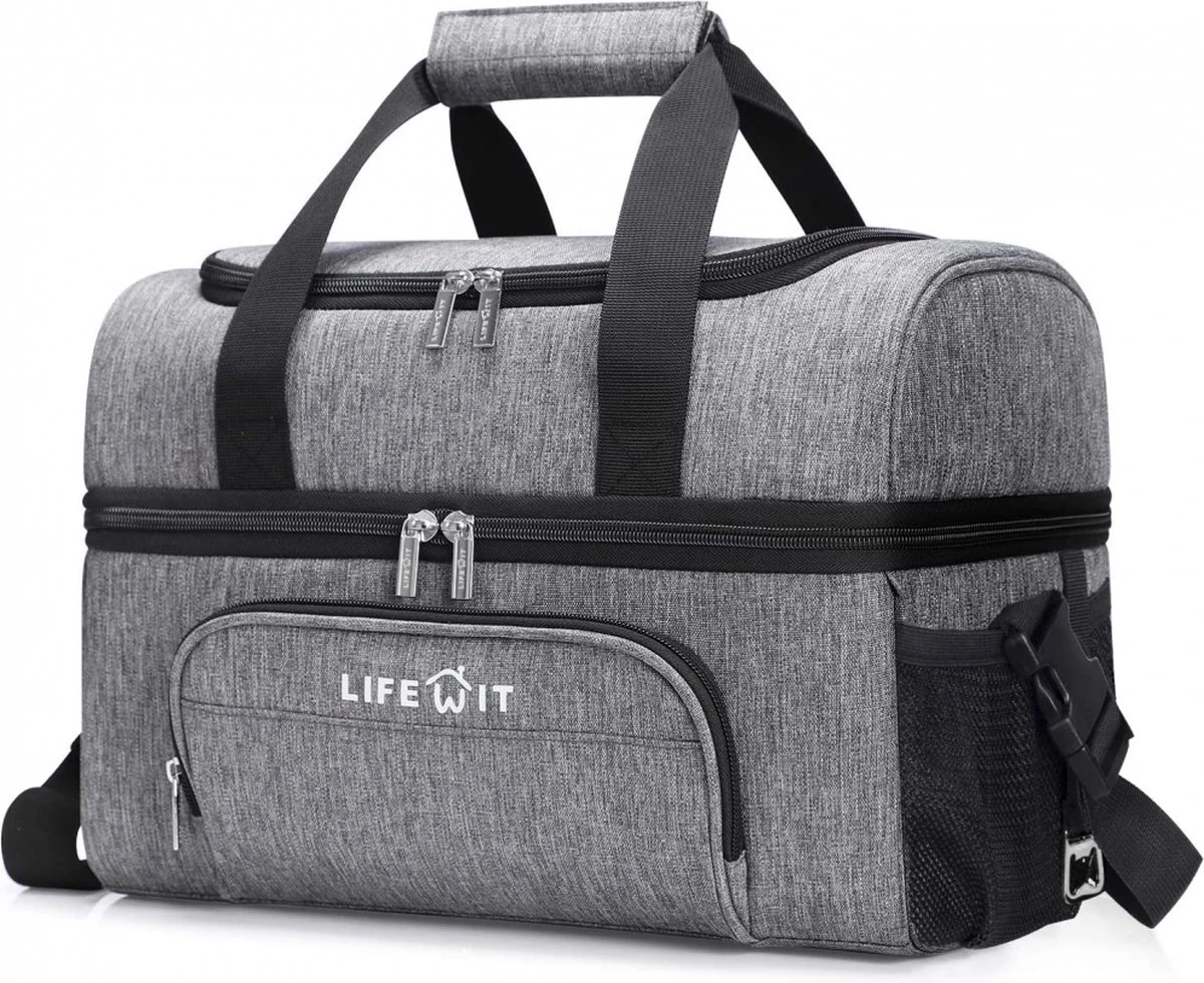 Lifewit 20L Koeltas | 20 Liter | Opvouwbaar | Koelbox-Koeltas | Isolatietas/ Picknicktas Voor Levensmiddelen / Grijs