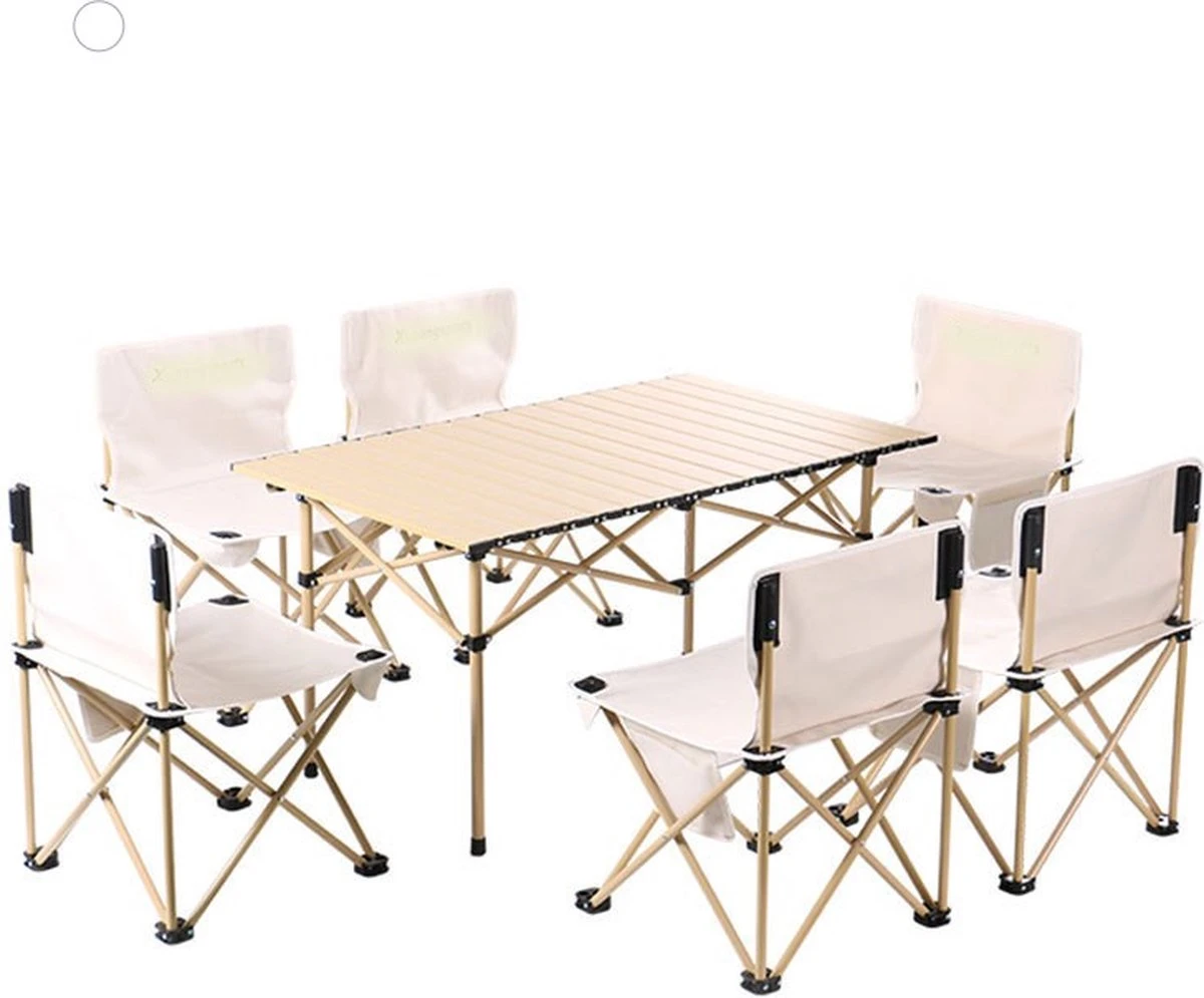 Buxibo - Lichtgewicht Vouwbare Campingtafel - Inklapbaar - Vis/Tuin/Picknick Tafel - Kamperen - Met Opberghoes - Aluminium - Grijs