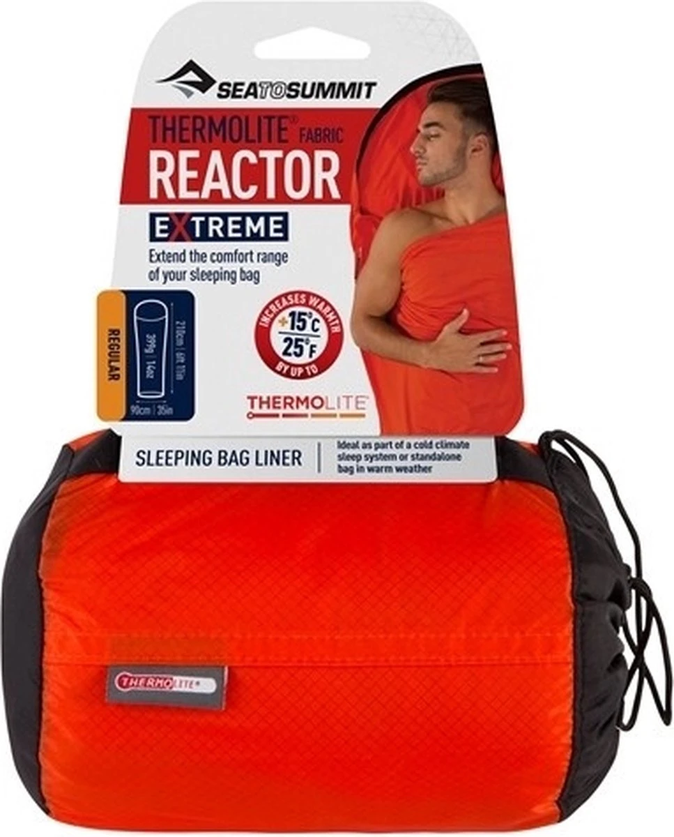 Sea To Summit - Reactor Extreme Thermolite® Mummy Liner - Lakenzak - Extra Verwarmend - Rood - Afbeelding 10