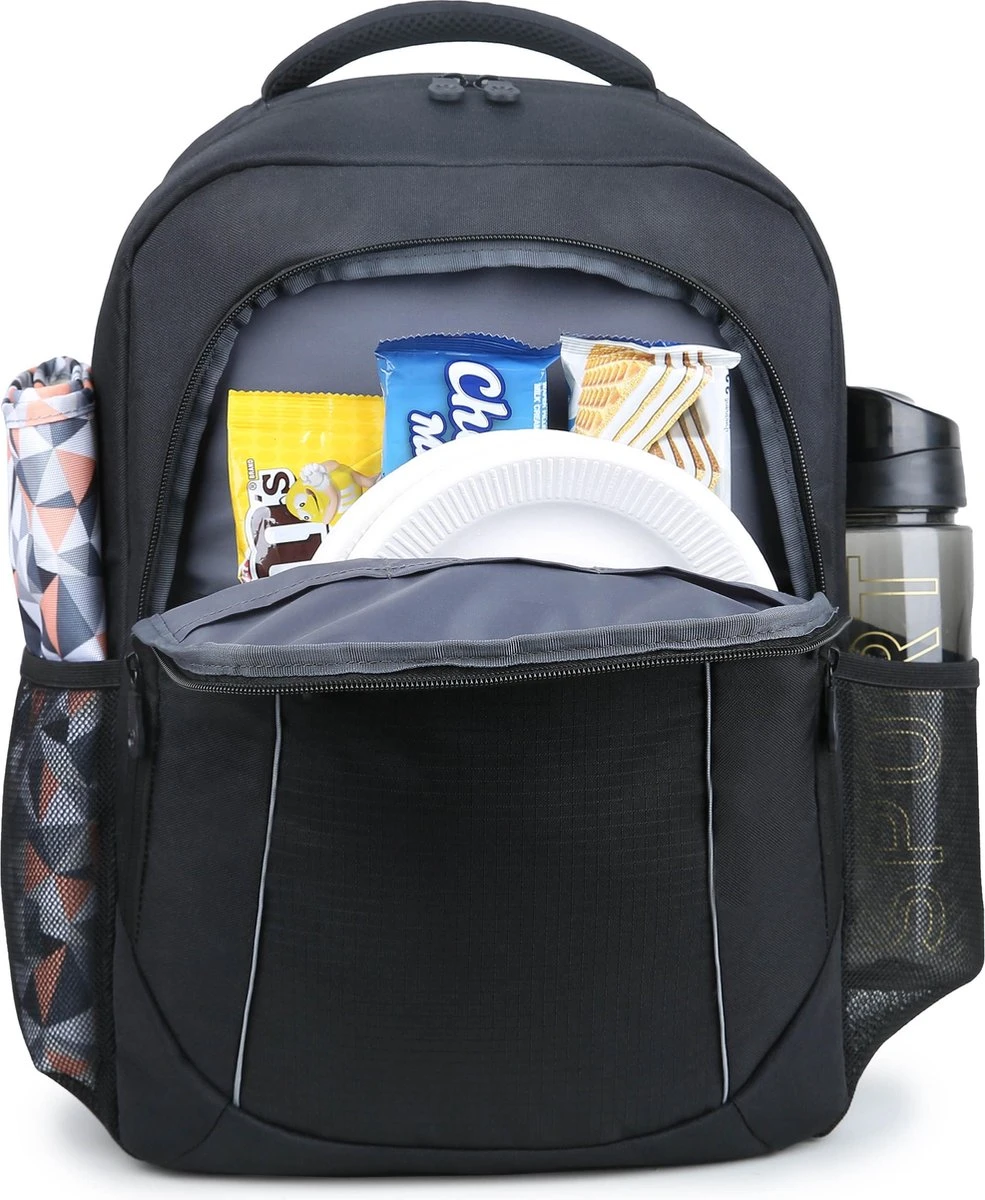 Koelrugtas - 23L - Wandelrugzak - Dagrugzak - Outdoor Rugzak - Dames & Heren - Zwart - Afbeelding 4